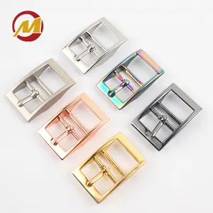 Square belts metal bag strap pin buckle adjuster centre bar buckle slide belt buckle for handbag webbing hardware shoes