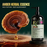 Champú al por mayor de Ganoderma Negro y Polygonum 500ml Líquido para el Crecimiento del Cabello, Fortalecimiento, Nutrición y Reparación del Cuero Cabelludo para Adultos