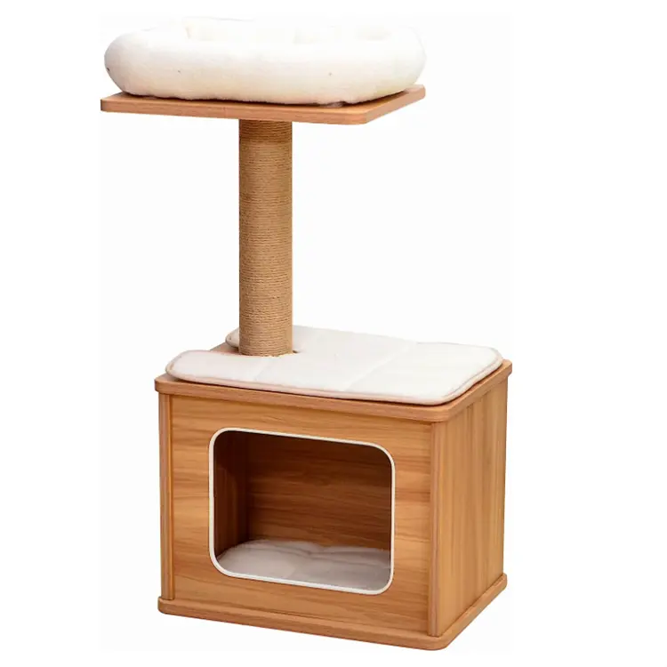 Cat Scratching Post Easy Assembled Sturdy Cat Furniture Cat Play House Combo Indoor