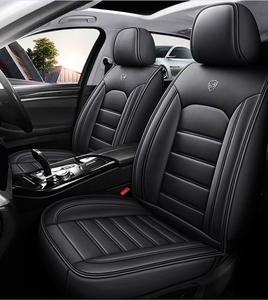 Housses de siège de voiture en cuir style sport, ensemble complet de 9 pièces, luxe, protection toutes saisons pour l'intérieur des sièges avant - Product Image 2