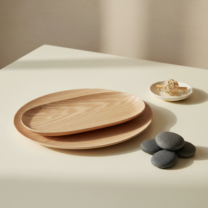<span class=keywords><strong>Assiette</strong></span> ovale en bois de frêne japonais massif, non peinte, <span class=keywords><strong>assiette</strong></span> à pain, design moderne, plateau de service pour <span class=keywords><strong>mariage</strong></span>, fête, thé - Product Image 4