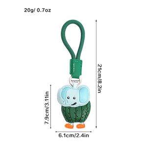 2025 تعليقات حقائب الطلاب الفريدة للتجارة عبر الحدود، زينة على شكل فيل وحوت من الجلد، سلسلة مفاتيح، هدايا صغيرة بالجملة - Product Image 6