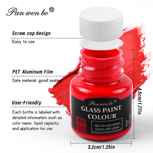 Panwenbo 12 couleurs/25ml ensemble <span class=keywords><strong>de</strong></span> peinture d'art <span class=keywords><strong>de</strong></span> fenêtre en <span class=keywords><strong>verre</strong></span> teinté transparent peinture <span class=keywords><strong>sur</strong></span> <span class=keywords><strong>verre</strong></span> imperméable non toxique pour la peinture <span class=keywords><strong>sur</strong></span> <span class=keywords><strong>verre</strong></span> - Product Image 4