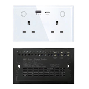 Matter147UK Enchufe doble de pared USB + Tipo-C Smart <span class=keywords><strong>Home</strong></span> 16A directamente vinculado a Alexa, <span class=keywords><strong>Google</strong></span> Voice, HomeKit Electricidad computable - Product Image 1