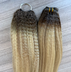 Nouvelle Tendance 2026 – Extensions de Cheveux Humains 100% Naturels, Ondulés et Raides, Effet Plume, Couleur Balayage T2-p18/60, 18 Pouces, pour Crochet - Product Image 4