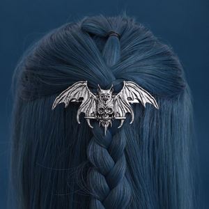 Viking Retro Skull Bat Hair <b>Clip</b> for Women's Updo Gothic Norwegian Style Party Accessories Witch Bat Flower Hair <b>Clip</b> - Product Image 4