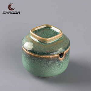 CHAODA Cerámica 150ml Azucarero Jade Verde Porcelana esmaltada Azucarero Estilo japonés Azucareros de cerámica - Product Image 4