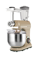 Robot pâtissier planétaire 3-en-1 commercial 7L 1300W, mélangeur électrique multifonction pour pâte, batteur à œufs