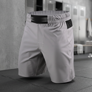 Shorts de sport MMA pour hommes, bleus, 100 % polyester, anti-humidité - Product Image 3