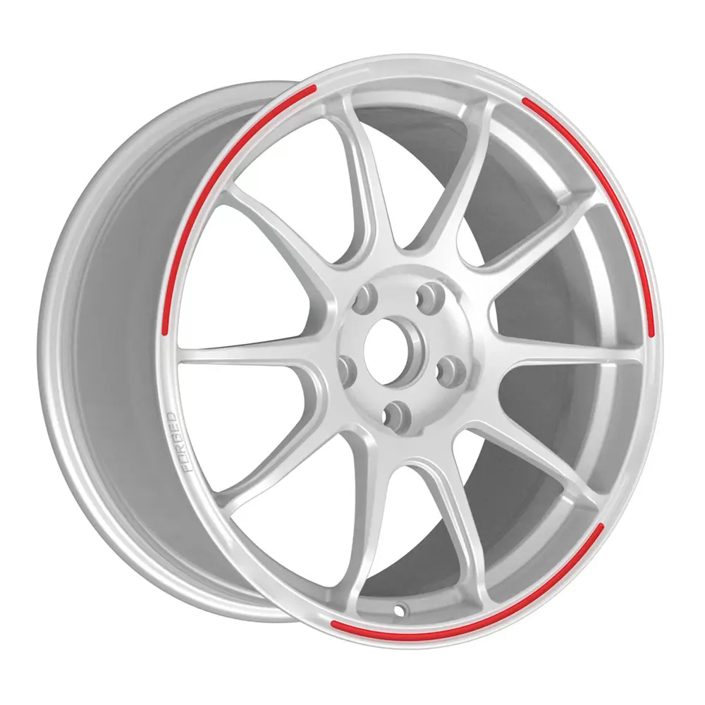 Approvisionnement direct d'usine roues de voiture de tourisme monobloc en alliage forgé rouge blanc pour Volkswagen Golf
