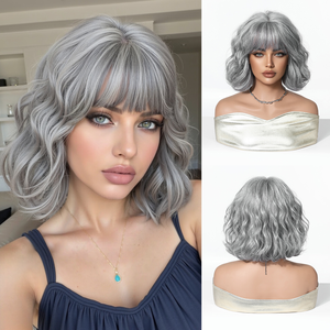 วิกผมสังเคราะห์สไตล์ตะวันตก Ainizi พร้อมส่ง <span class=keywords><strong>ทรง</strong></span><span class=keywords><strong>บ๊</strong></span><span class=keywords><strong>อบ</strong></span> มีหน้าม้า <span class=keywords><strong>ผม</strong></span><span class=keywords><strong>สั้น</strong></span>ลอนสีชมพู โคนดำ ดูเป็นธรรมชาติ เหมาะสำหรับใช้ในชีวิตประจำวัน - Product Image 5