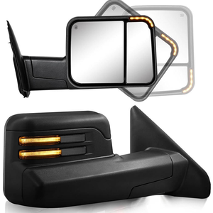 XMAXVISION for for for 1500 2002-2008 Power Heated Towing <b>Mirror</b> Puddle Lamp Turn Signal Lights New Condition Black <b>Mirrors</b> - Product Image 4