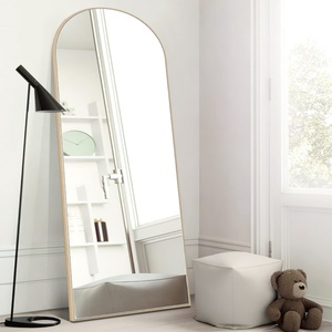 Custom Luxury Decor Large Arched Gold Dressing Wall Leaning Full-length Long Body <b>Standing</b> <b>Floor</b> <b>Mirror</b> Espejo Miroir Spiegel - Product Image 2