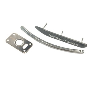 Harman/Kardon Metal Nameplate CNC Machined Curved Part With Logo For Audio Equipment - Product Image 1