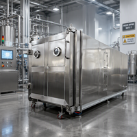 Fabrieksdirecte verkoop industriële grote schaal voedselvriesdrogers SUS304 materiaal 380V/220V spanning Ontworpen voor grote volumes