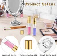 Flacons en verre cylindriques transparents givrés de 5 ml pour cosmétiques, mini vaporisateurs rechargeables vides pour parfums et diffuseurs à bâtonnets