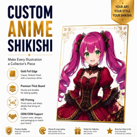OEM ODM Planche d'art japonaise Shikishi imprimée à la feuille d'or pour la vente en gros