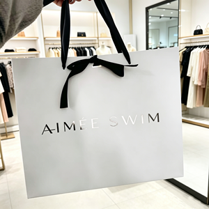 Custom Black UV Logo Printed <b>White</b> Paper <b>Bag</b> Clothing Packing Shopping <b>Bags</b> Boutique Gift <b>Bags</b> for <b>Small</b> Business - Product Image 2