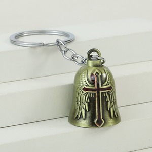 Llavero de Campana de la Suerte para Motociclistas, Colgante de Protección, Campana de la Suerte para Motocicleta, Colgante de Esqueleto con Alas de Pluma, Llavero de Ángel - Product Image 5