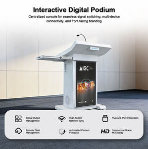 Podium numérique interactif à écran frontal HD avec microphone sans fil pour événements et conférences éducatives - Product Image 2