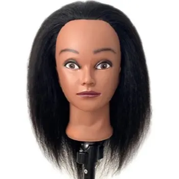 Goedkope 100 Oefenpop Haar Training Mannequin Hoofd Met Menselijk Haar Afro Training Hoofd Voor Zwarte Vrouwelijke