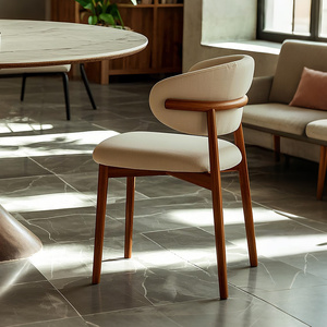 Bắc Âu phong cách cổ xưa Walnut Rock tấm bàn ghế thiết lập hiện đại Thiết kế đơn giản cho hộ gia đình nhỏ bàn ăn Bắc Âu - Product Image 6