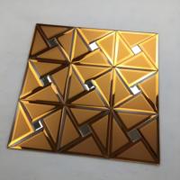 Miroir mural hexagonal auto-adhésif sans cadre en mosaïque de verre, design Art déco moderne, pour salle de bain