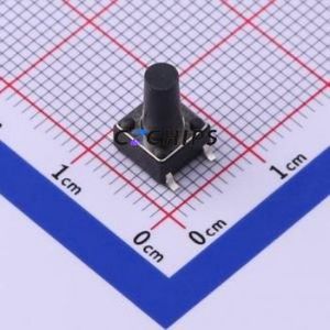 UK-B0228-G10.5-250 Tactile Switch SMD-4P,6x6mm Switch Single Pole Single Throw Round Button 2.5N Vertical Mount - Product Image 1