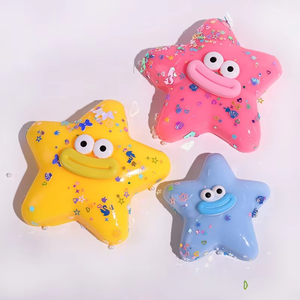 Cute Sausage Mouth Starfish Squeeze <b>Toy</b> - Plastic Fidget for Office Stress Relief, Funny <b>Desk</b> Decor & Party Favors - Product Image 6