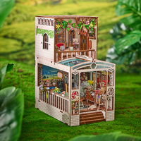 IIECREATE Kit de maison miniature DIY 9,3 pouces SL-32 HAPPYMOME NTS Nouveau kit de coin lecture DIY en bois, modèle de jouet miniature, serre-livres