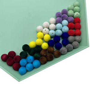 Hot Selling 500g/bag Velvet <strong>Beads</strong> 10mm 8mm Round Chunky Soft <strong>Colorful</strong> Flocking Plush Acrylic <strong>Beads</strong> Charms for Beaded Bag Jewelry - Product Image 4