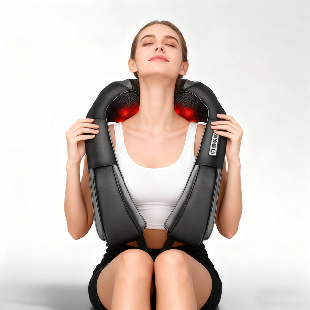 Chejia Dual-use Kneading Shawl Red Light Hot Compress Waist and Back Neck Protector Shawl Infrared Physiotherapy Neck Massager