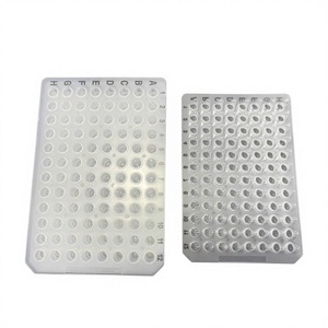 Placa de <span class=keywords><strong>PCR</strong></span> de 96 pocillos profundos, placa de muestreo de detección de pocos redondos, fondo cónico, multitubo - Product Image 1