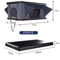 Carpa de Camping Penglong PL-RT-20 para Exteriores, de Doble Capa, de Algodón, con Camuflaje, Techo Triangular, de Montaje Rápido y Automático para Automóvil