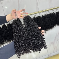 Prix de gros Mèches de cheveux vietnamiens Super Double Drawn Pixie Curly 100% Cheveux humains bruts non traités SDD