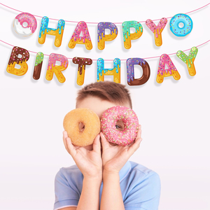 Guirnalda de Papel Temática para Fiestas, Decoraciones de Cumpleaños, Bandera de Feliz Cumpleaños, Banderín para Suministros de Fiesta Infantil - Product Image 3