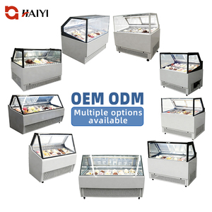 Congélateur de présentation de crème glacée commercial avec porte vitrée, refroidissement direct, vitrine de crème glacée, réfrigérateur - Product Image 5
