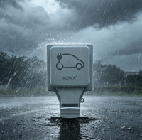 Prise de charge pour véhicule électrique industrielle IGERCN, IP66, en cuivre, 1 gang, 250V/16A, prise française, extérieur, IGW1-FR