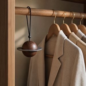 Diffuseur d'arômes de luxe en alliage d'aluminium en forme de Saturne en bois de noyer pour voiture <span class=keywords><strong>et</strong></span> décoration intérieure de chambre - Product Image 4