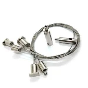 Universal Brass Wire Clips Copper Cable Clips with Hook for Hanging Multiple Uses for Wire Rope