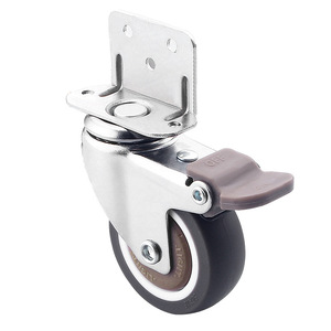 Heavy Duty Caster With Dust Cover Silent Polyurethane Wheel For Furniture Office Chair <b>Shelf</b> - Product Image 2
