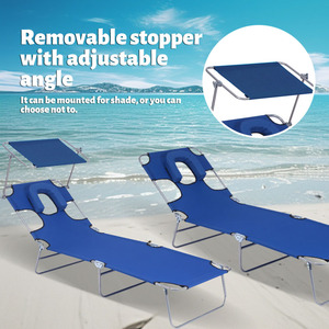 Custom multifunzionale portatile spiaggia piscina terrazza sedia in metallo rolleway ufficio pisolino letto con cuscino rimovibile per alberghi - Product Image 6