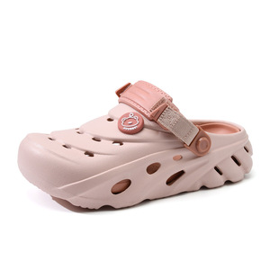 Sandales perforées Crocs pour femmes, semelle EVA, chaussures de plage respirantes et antidérapantes, rose, gris, bleu, kaki, vert, marron, taille 35-40 - Product Image 5