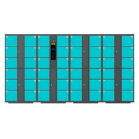 Système de stockage intelligent à 48 compartiments en acier, étanche, numérique, électronique, assemblé, écologique, pour salle de sport, entrepôt, casier à colis