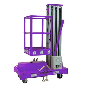 10m Portable Vertical Hydraulic Ladder two Mast Electric Man Aluminum Alloy Lift Platform