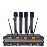 UR-4000-A1 Micrófono Inalámbrico Profesional UHF para Escenario, Sistema de Micrófono Inalámbrico de 4 Canales
