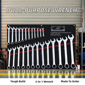 Clé à cliquet double embout réglable en acier au carbone de haute qualité, à double usage (polissage), personnalisable pour le bricolage et l'OEM, Shandong - Product Image 2