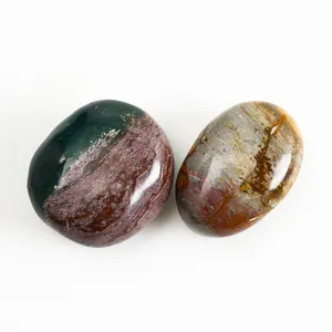 Bulk Whosale Ocean Jasper Palm Tumble Crystals pietre da massaggio Healing Crystal Palm Stone