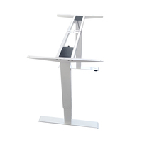 Bureau debout électrique ergonomique intelligent à hauteur réglable, double moteur, construction moderne en acier inoxydable pour usage domestique ou professionnel