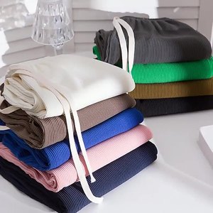 2026 nuevo KJ 2025 pantalones de pierna recta con patrón de hueso de serpiente para mujer, pantalones de pierna ancha arrugados hasta el suelo adelgazantes de cintura alta de verano - Product Image 2